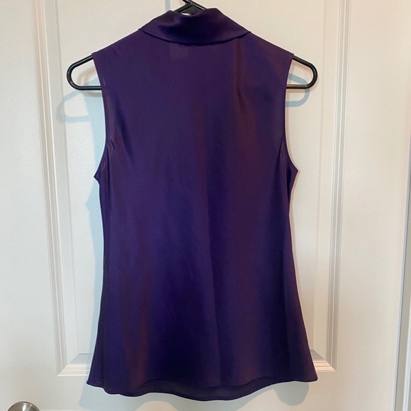 SOLD! Tahari ASL Sleeveless Tie Neck Blouse - Picture 2 of 4